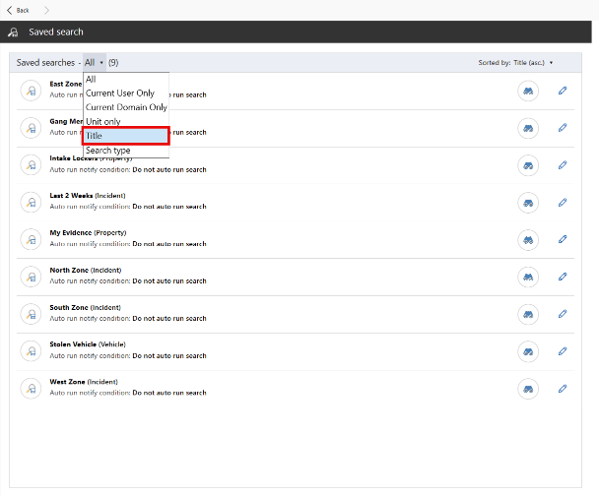 Added Title Filter to Saved Searches